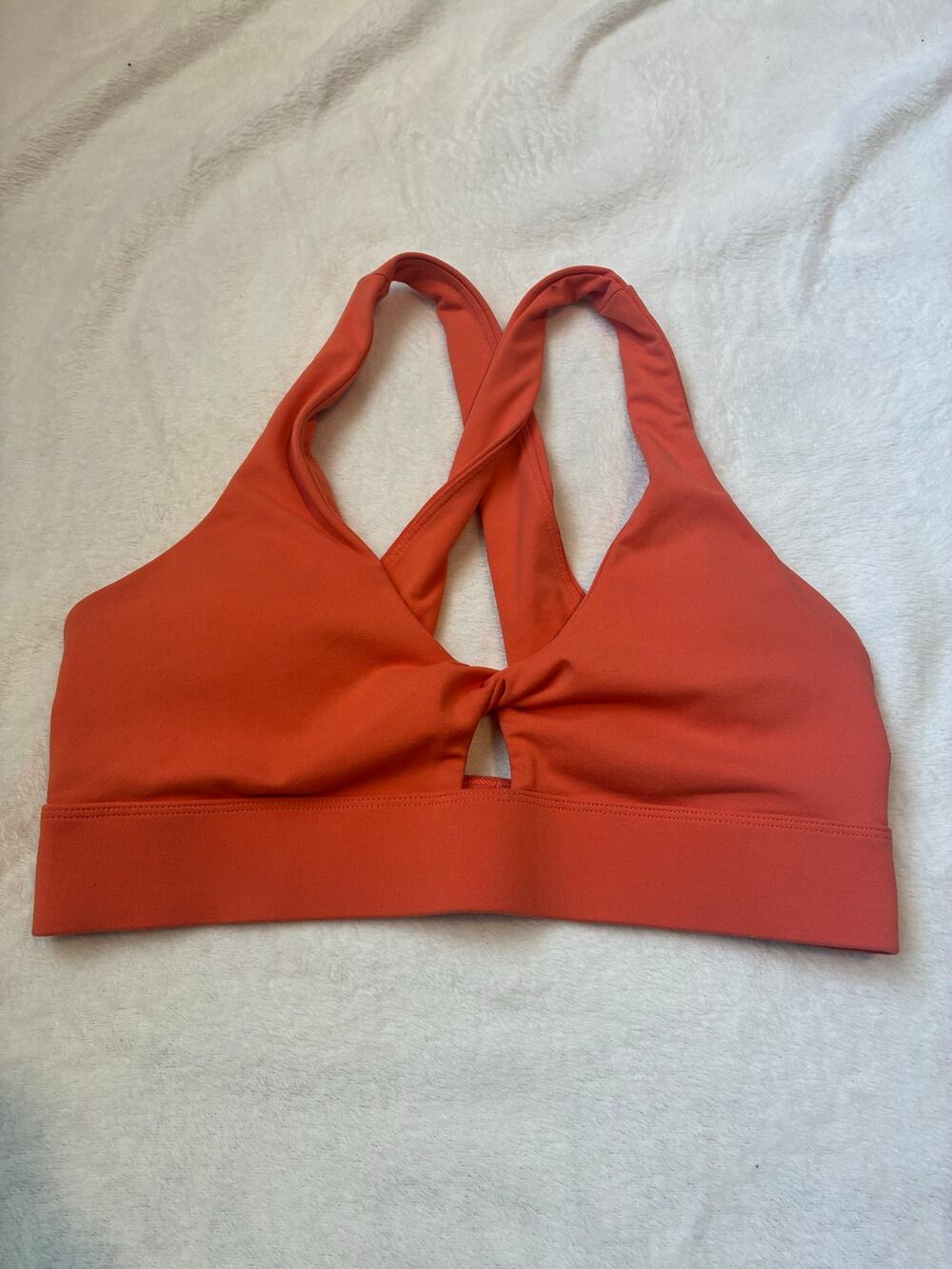 Fabletics sports bra women’s medium orange padded